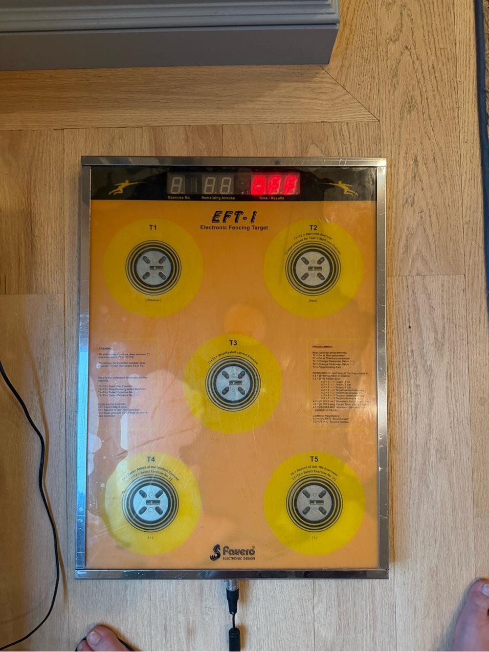 EFT-1 Electronic Fencing Target - Yellow/Orange